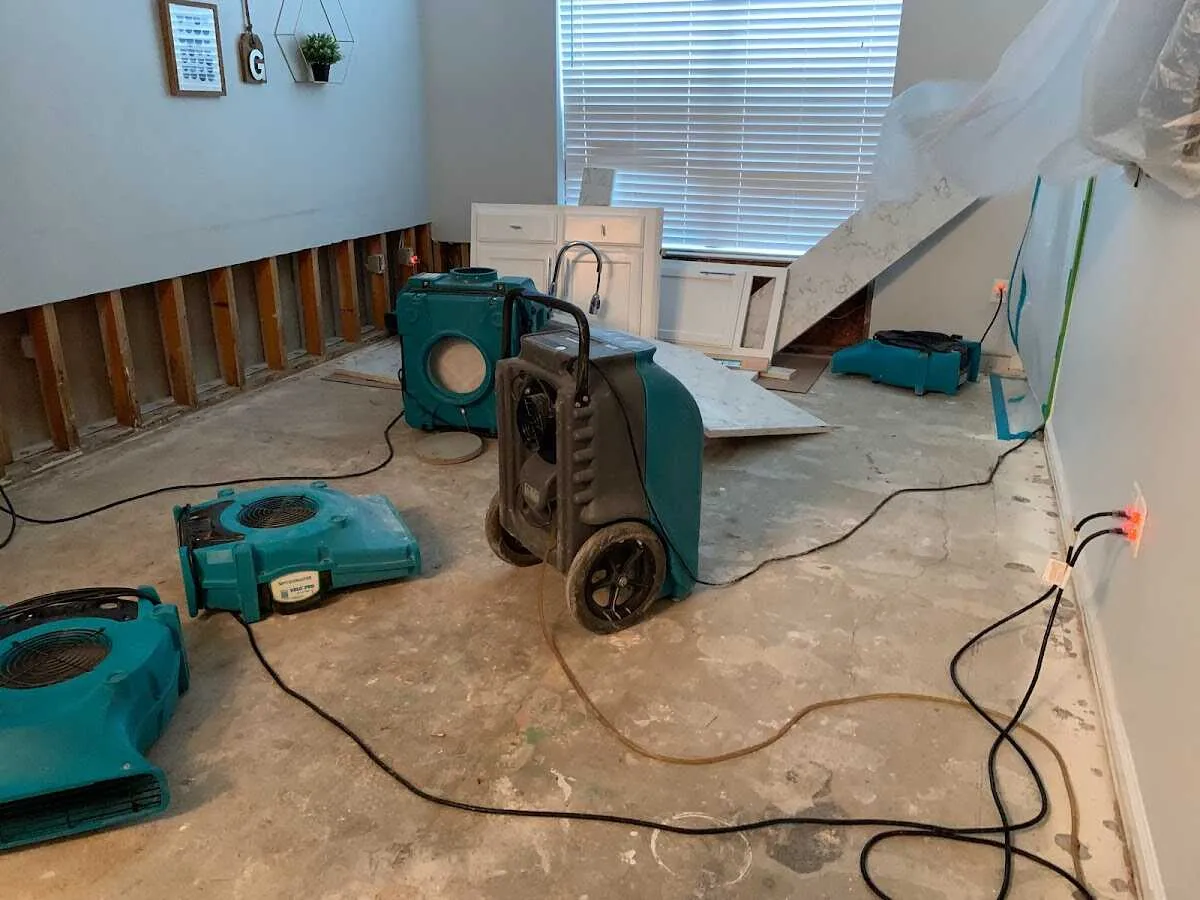 Dehumidifier in flood-cut room for Water Extraction & Removal in Bargersville